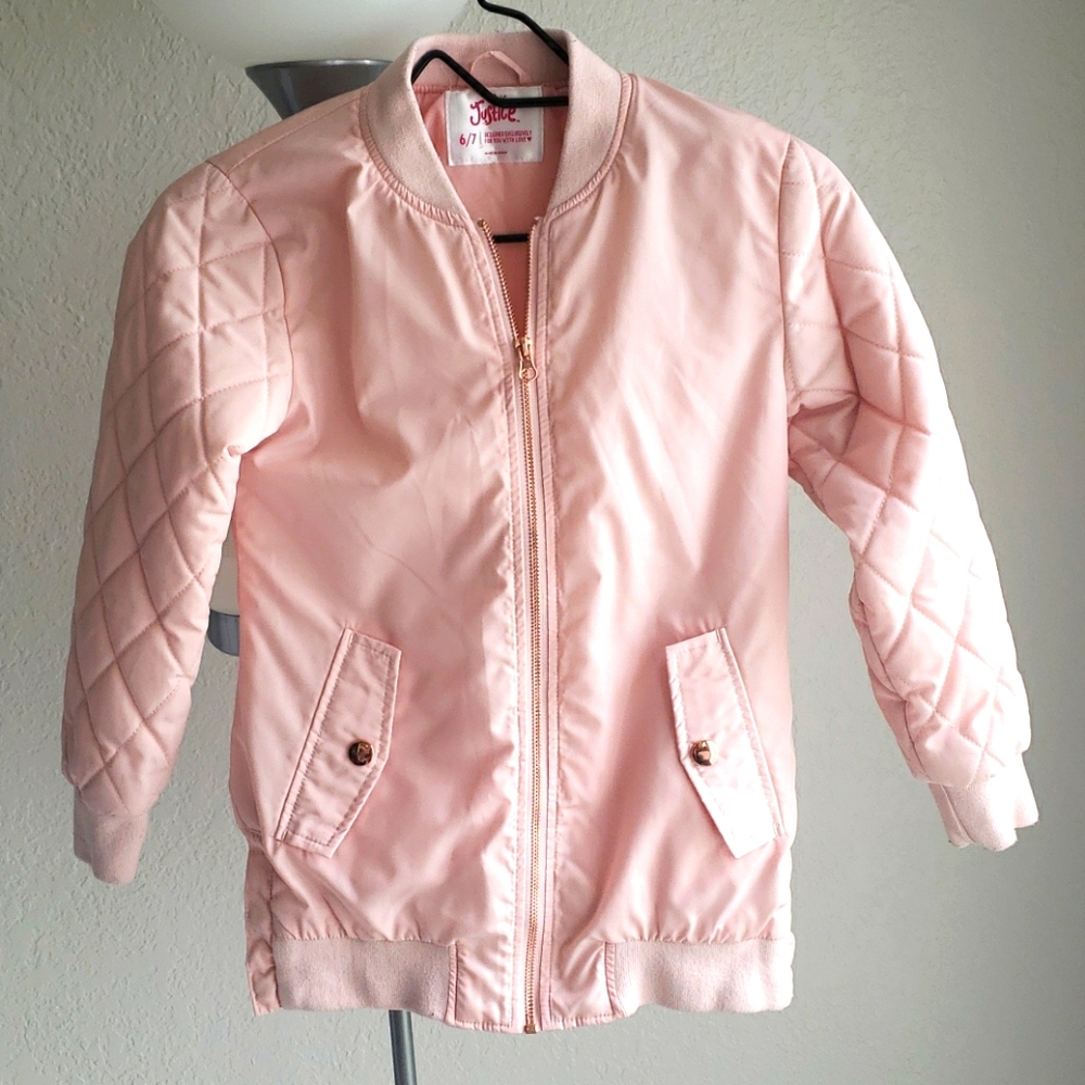 Justice Pink girls jacket 6/7